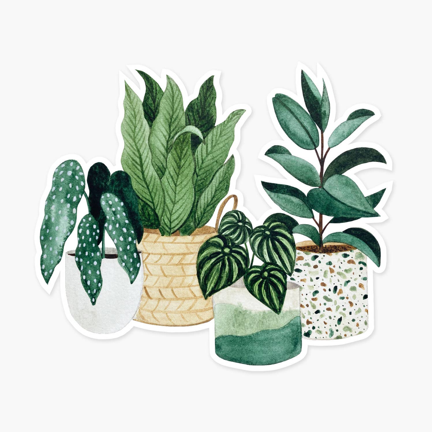 Potted Plants Clear Sticker