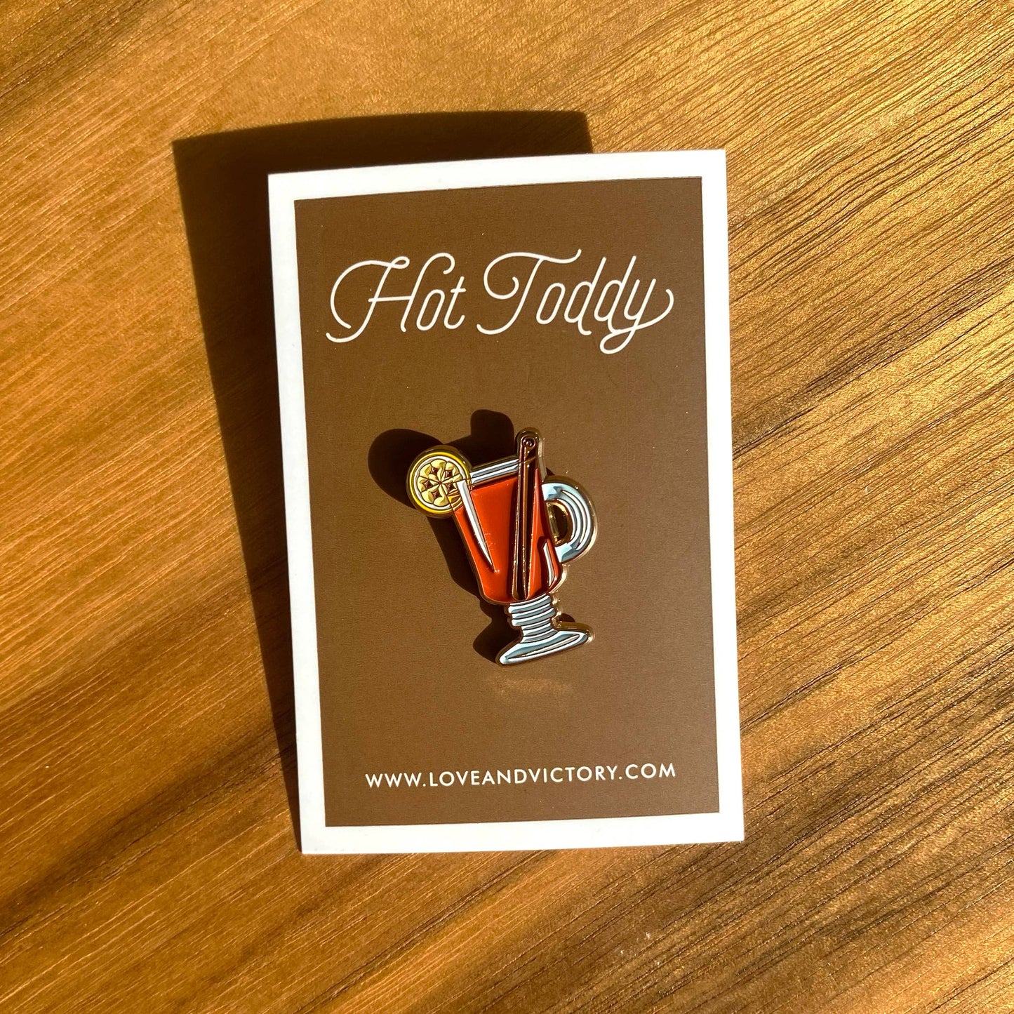 Hot Toddy Cocktail Enamel Pin