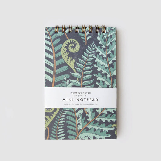 Forest Fern Mini Spiral Notepad